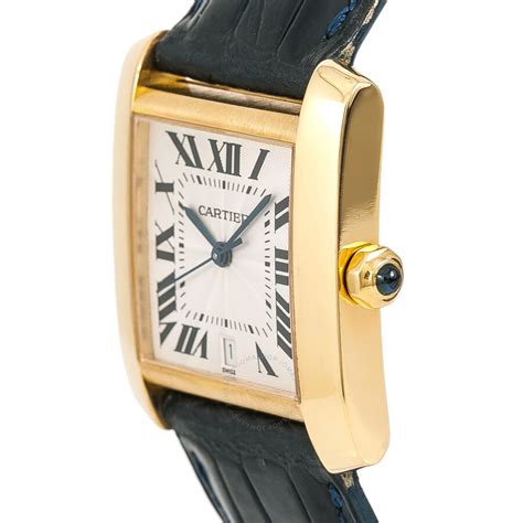 cartier watch mens used|used cartier men's tank watch.